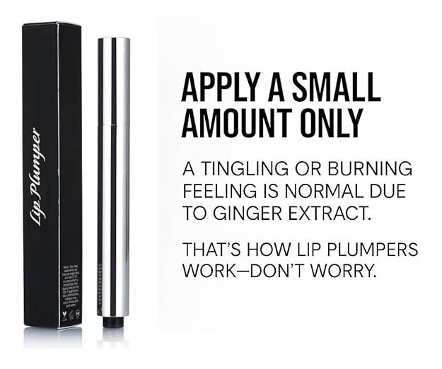 Lip Plumper Gloss – Natural Collagen & Hyaluronic Acid Formula for Fuller, Hydrated, Smooth Lips – Instant Volumizing & Long-Lasting Moisture, Japanese Lip Maximiser Pen, Natural Plump Effect, Non-Sticky Formula, Instant Lip Plumper