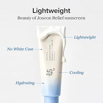 Beauty of Joseon Relief Sun Aqua-fresh Rice + B5, SPF 50+ PA++++ Sun Cream, Moisturizing & Calming Formula, Korean Skincare