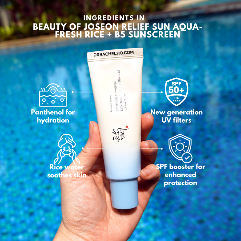 Beauty of Joseon Relief Sun Aqua-fresh Rice + B5, SPF 50+ PA++++ Sun Cream, Moisturizing & Calming Formula, Korean Skincare